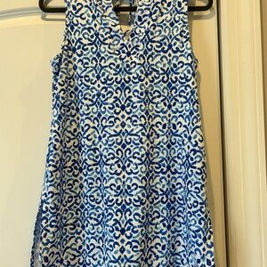 Tommy Bahama Blue and White Sleeveless Dress